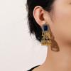 Retro Diamond-Encrusted Ball Bead Fringed Earrings For Women, Bohemian Ethnic Style Light Luxury High-End Temperament Earrings