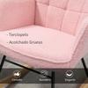 Rocking Chair, Sheepskin, 40 Degrees, Beech Wood Legs, 120 kg Load, 71 x 98 x 101 cm, Pink