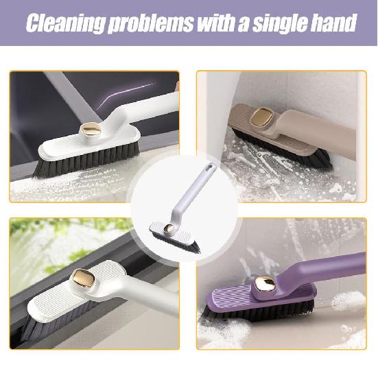 360 Rotating Crevice Cleaning Brush Kitchen Sink Toilet Tile Joints Dead Angle Gap Cleaner Brush Groove Window Gaps Bathroom Cleaning Tool Handle