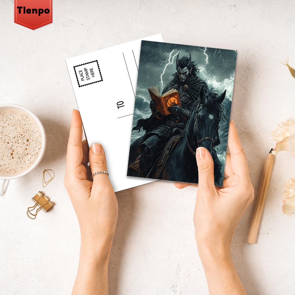 32pcs, Headless Horseman Postcard, Dark Series, Birthday/Anniversary Gift, Collectible, Suitable for Gifting, Can be Mailed.