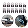 Compilation of 12 Brake & Gas Line Rubber Lined Metal Fixing Clamps, Wiring Hose Pipe R Clips, 3/16"