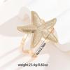 Vintage Metal Starfish Upper Arm Cuff Bracelet For Women Gold Color Geometric Open Bangles Aesthetic Jewelry Gift