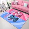 3D Stich Engel Liebe Rosa Zimmerteppich Straßenmode Teppich Schlafzimmer Wohnzimmer Fußmatte Heimdekoration Rutschfeste Fußmatten Potdemiel