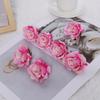 7pcs 6CM Silk Rose Heads Vintage Artificial Flowers Wedding DIY Wreath Garland Accessories DIY Gifts Box Scrapbooks Decor