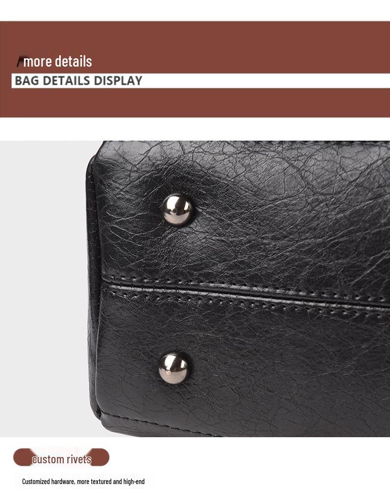 High-End Versatile Retro Women's Large Capacity Bucket Handbag - Winter Style Single Shoulder Crossbody