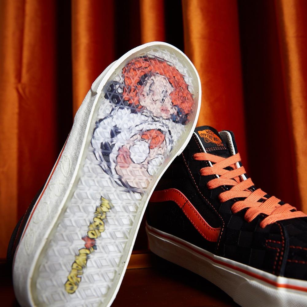 Vans Miro&Wujo X  SK8 Rabbit Year Limited High-Top Skate Shoes Unisex Sneakers Black Orange VN0A4BVTY8J