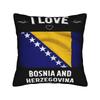 Decorative Pillowcase Bosnia and Herzegovina Flag Merchandise Home  Throw Pillow Case Cover Zippered Multi-Size