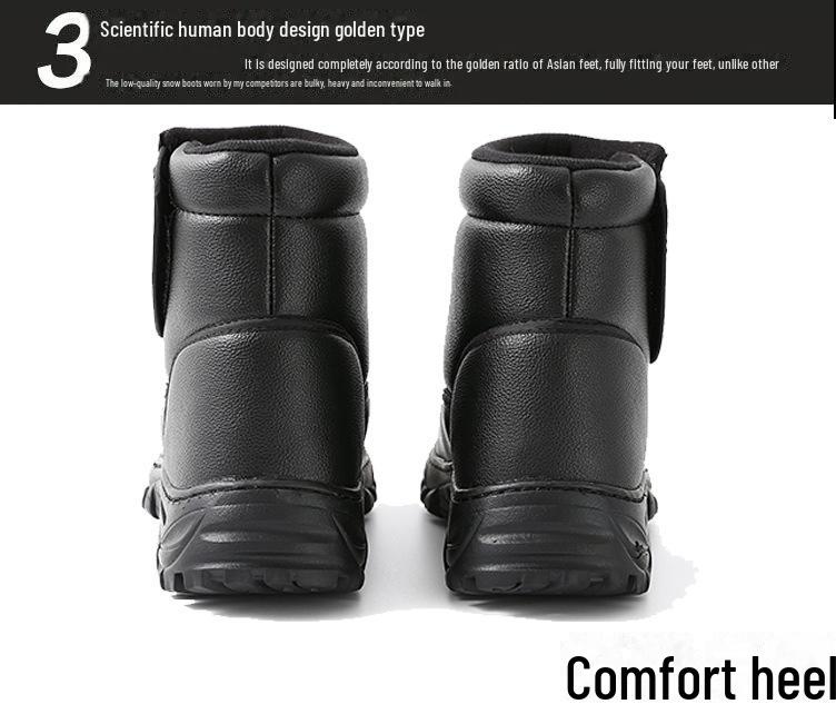 Men's Northeast Waterproof Snow Boots - Warm, Non-Slip, High Top Leather Winter Boots