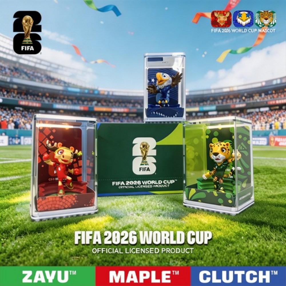 Mascote Oficial Licenciado pela FIFA da Copa do Mundo de 2026 Conjunto Colecionável de 3 Peças Lembrança para Fãs Garra Maple & Liberdade / 6 cm / 2,36 polegadas - Resina