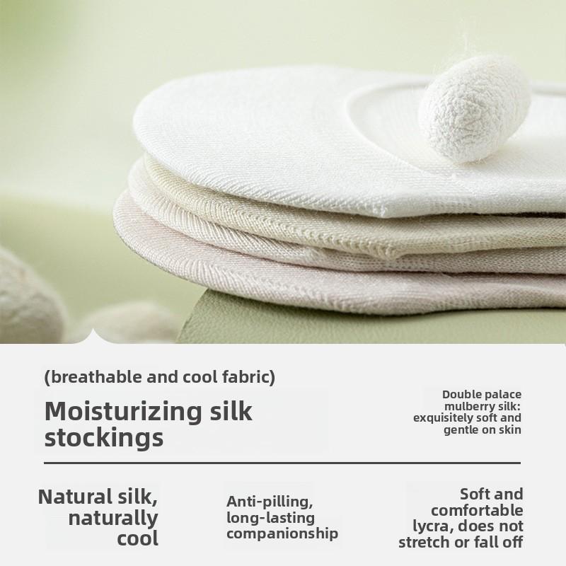 Silk Stockings for Children in Summer, Ultra-thin, Shallow-cut, Invisible, Anti-slip, Non-slippery, and Seamless Ankle Socks
