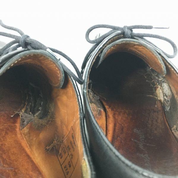 80s-90s Vintage G.C. Morelh Handmade Swirl Moc Business Shoes Black Size 43 27.5 Men's(USED)