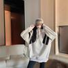 Plus Size Color Block Sport Pullover Hoodie - Slimming Women's Loose Top for Spring & Autumn