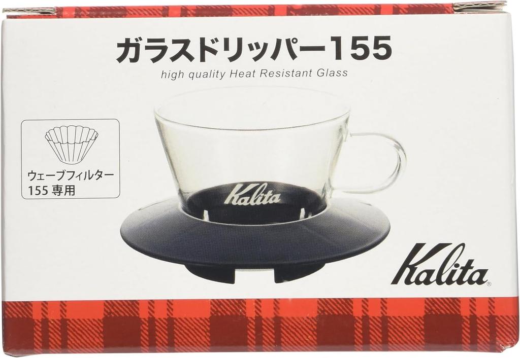 Kalita Coffee Dripper Wave Series for People Glass Dripper Made of Glass Black Drip Equipment For 1 Person or 2 People 1 Cup or 2 Cups Stylish Camping