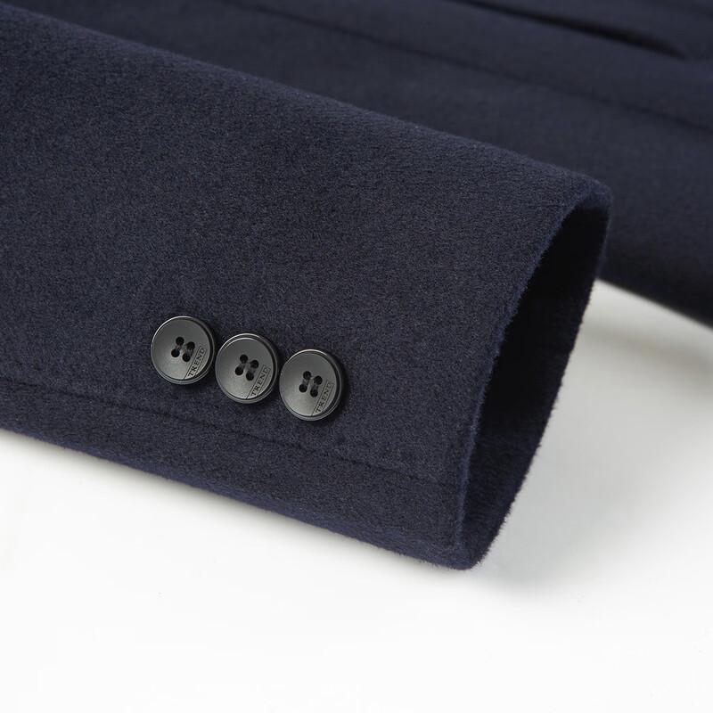 MONTAGUT Men's Winter Wool Blend Business Overcoat with Down Liner