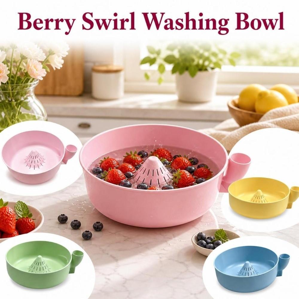 Selbstspülende Beerenwirbel-Waschschale Drehbarer Beeren-Spülbehälter Erdbeeren
