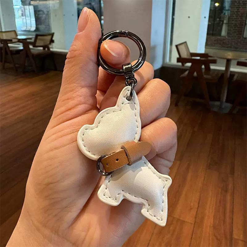 French Bulldog Puppy Handmade Car Keychain Cute Creative Bulldog Pendant Couple Gift Premium Bag Accessory