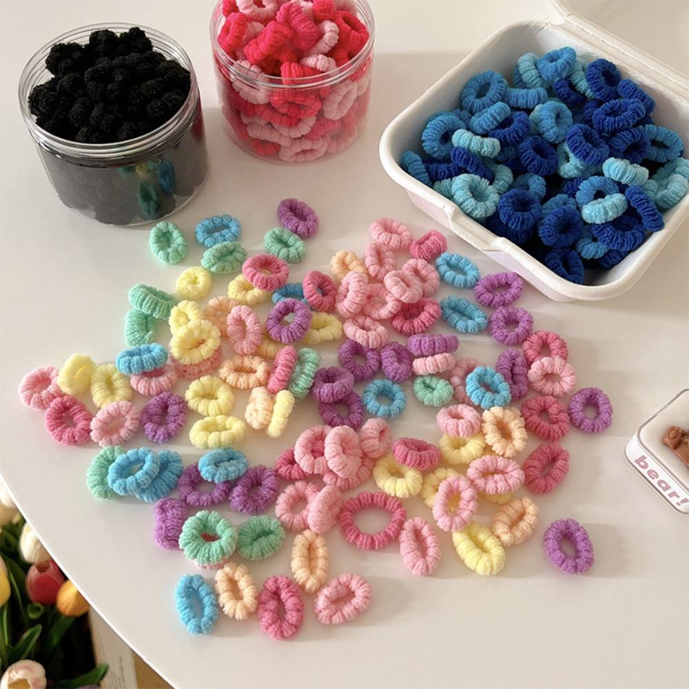 500pcs Seamless Rubber Band Candy Color Colorful Hair Tie Fashion Basic Hair Rope Set  Daily