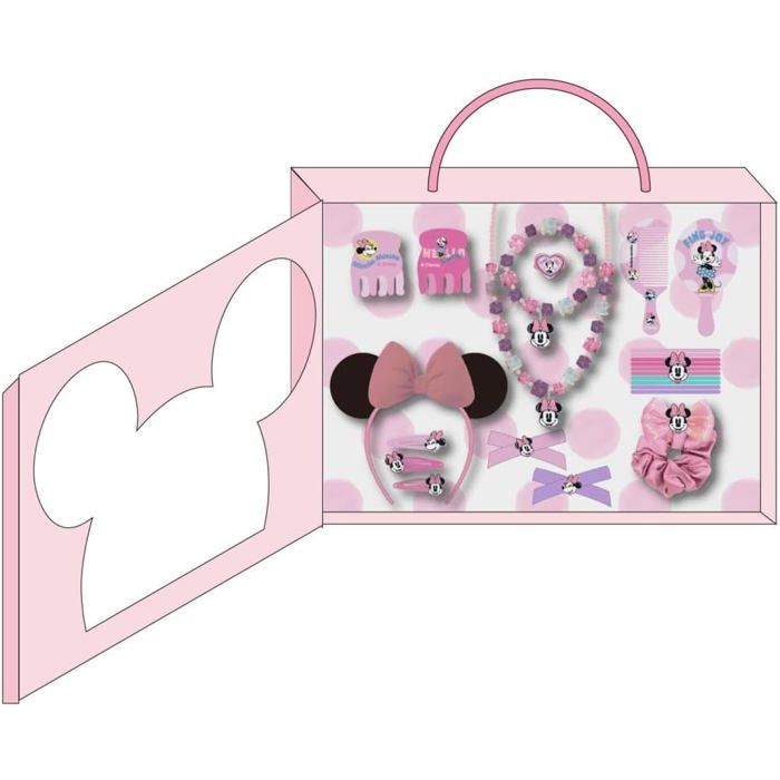 Set de beauté - Minnie Mouse - Disney – Coffret coiffure et bijoux