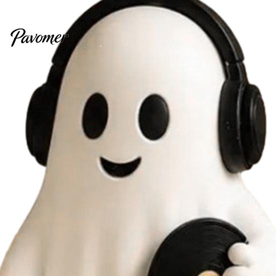 Cute Kawaii Ghost Decor for Bedroom Halloween Figurine, Resin Cartoon Desktop Ornaments, Statue Modern Minimalist Table Centerpiece with