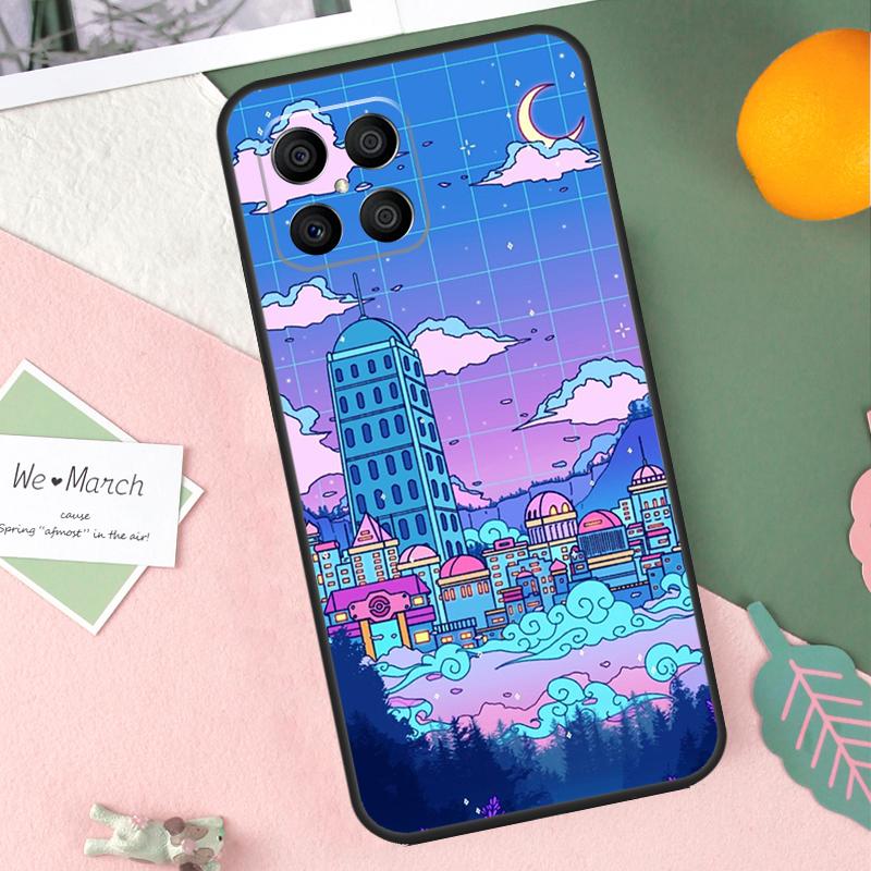 Vaporwave Village Aesthetic Case For Honor X8b X9b X9c X9a X8a X8 X9 50 70 90 Lite Honor 200 Lite Magic 7 5 6 Pro Cover