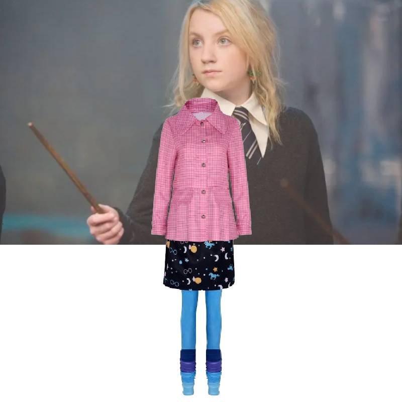 Potter Harry Luna Lovegood Stage Performance Costumes Roleplay Halloween Party