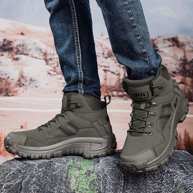 Military Running Shoes Ankle Boots Men Outdoor Climbing Shoes Man Boots Winter Thickness Shoes for Men Mens Desert Boots