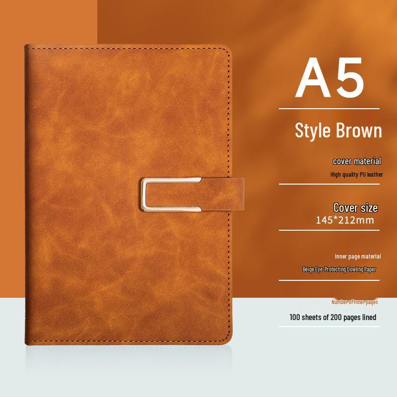 Conjunto de Cadernos A5 de Luxo: Caixa de Presente Diário de Negócios Personalizável com Opção de Impressão de Logotipo