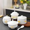 Zhi Shi Bone China Stew Bowl with Candle Warmer