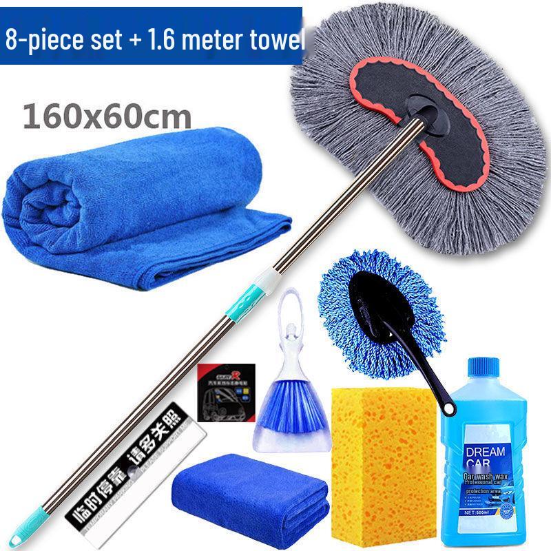 Telescopic Car Wash Mop with Long Handle - Car Cleaning Brush