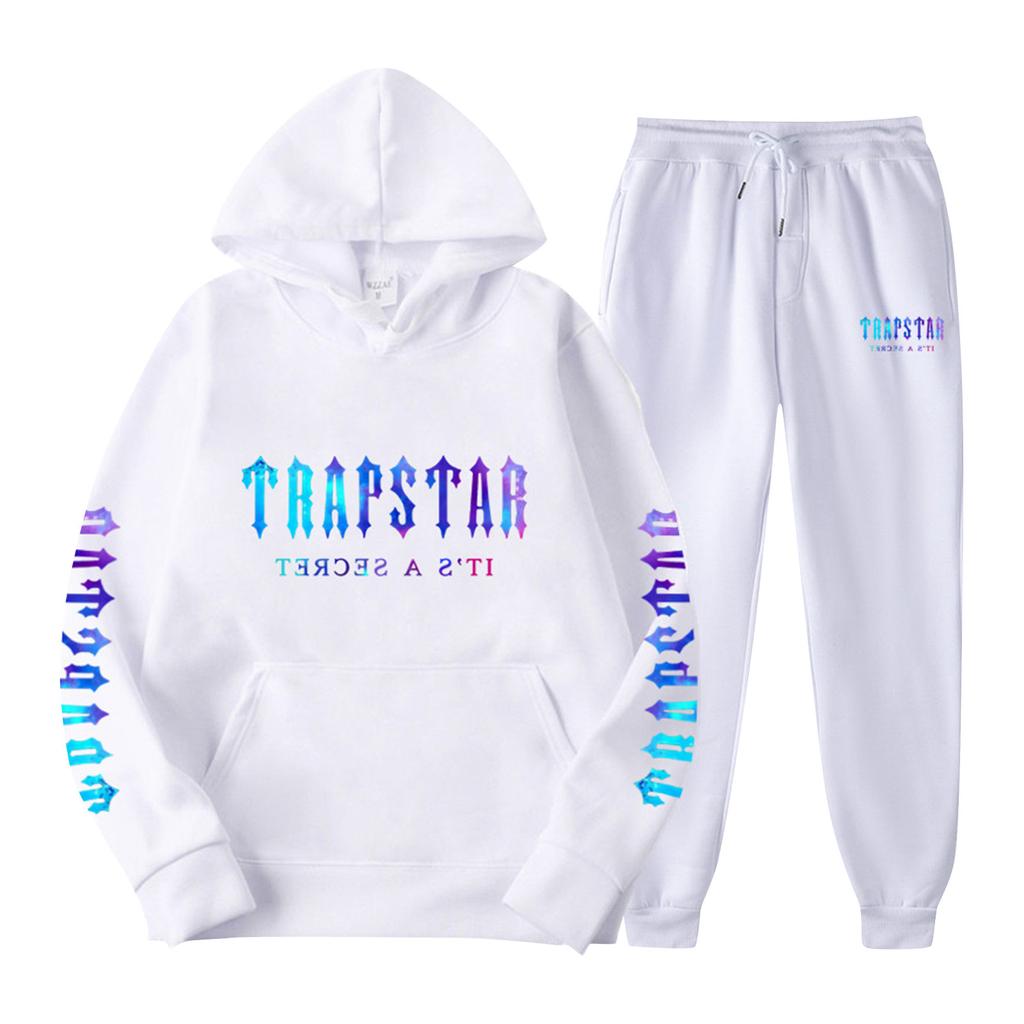 Women's Hooded Athletic Tracksuit Unisex Two-Piece Running Clothing Long Sleeve Pullover Hoodie Sweatshirt + Track Pants Set
