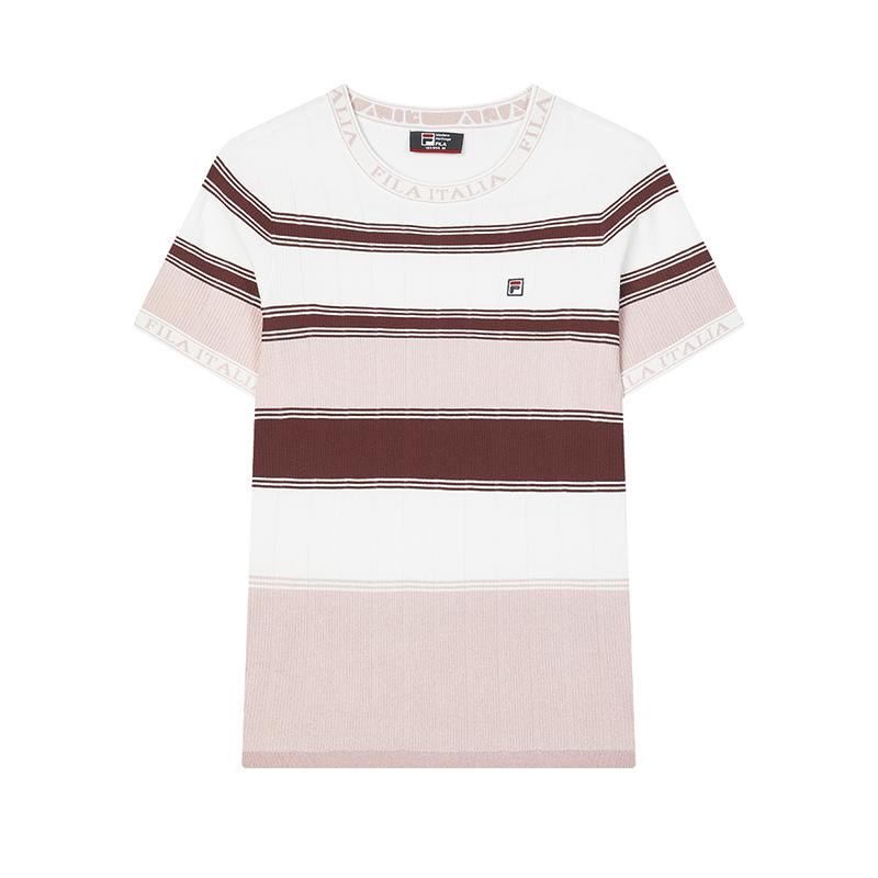 Fila Funky Striped Knit Sweater Women Tops F11W431413FIV