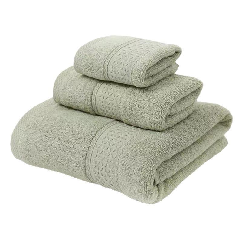 Long Staple Cotton Towel Bath Towel Square Three-piece Business Trip Soft and Comfortable Cotton Towel