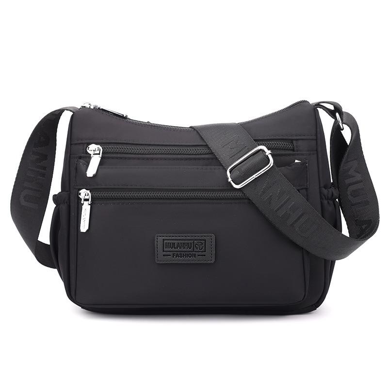 

Mu Lan Arc Leisure Bag Spring New Light Messenger Bag Trendy Multi-pocket One Shoulder Nylon Women s Bag чорний