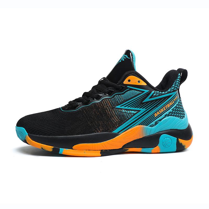 Sports and leisure shoes men's shoes 46 47 48 large size basketball shoes men's shoes fly-woven breathable lightweight running shoes men