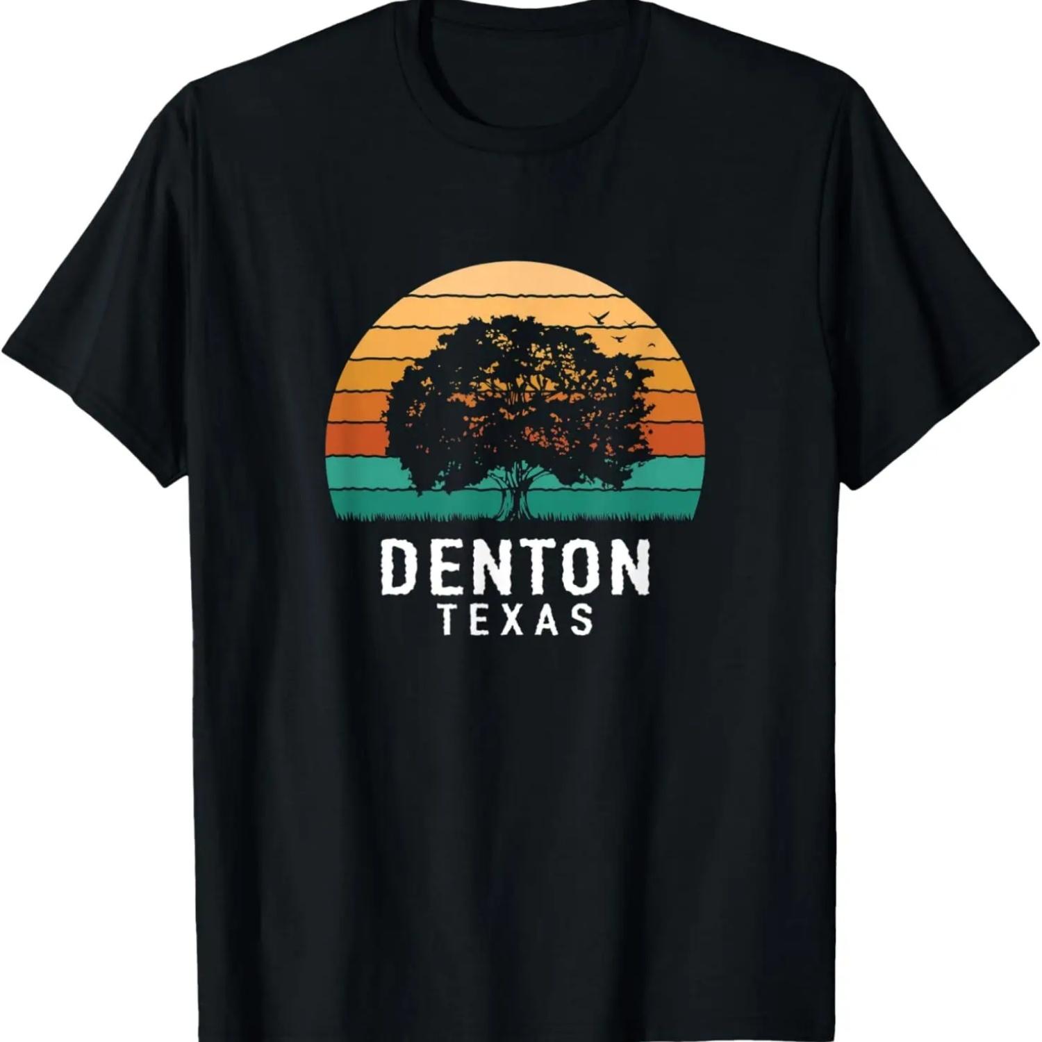Denton Vintage Sunset Texas Souvenir T-Shirt S