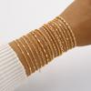 16Pcs/set Boho Cuban Chain Bracelets For Women Retro Stackable Gold Color Bracelets Sets Trendy Versatile Holiday Party Jewelry