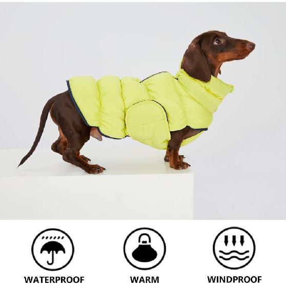 Dog Winter Puffer Jacket, Warm Padded Sleeveless Coat for Small Medium Dogs, Waterproof Winter Jacket, Turtleneck Cold Weather Dogs Jacket (Size 2
