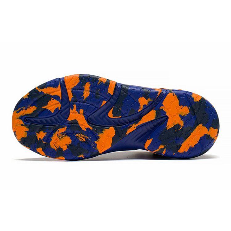 Li-Ning Shock Absorbing Non-Slip Wear-Resistant Rebound Mid-Top Basketball Shoes Kids sneaker Blue YKBS078-15