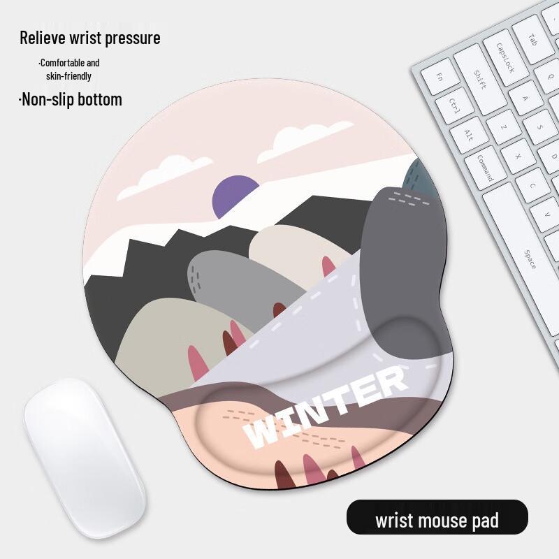 Fumede Silicone Mouse Pad with Wrist Rest (2-Pack)