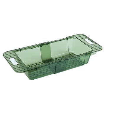 Spülbecken-Sieb Einziehbares Design Transparent Schnell Ablaufend Langlebiges PET Spülbecken-Abtropfsieb