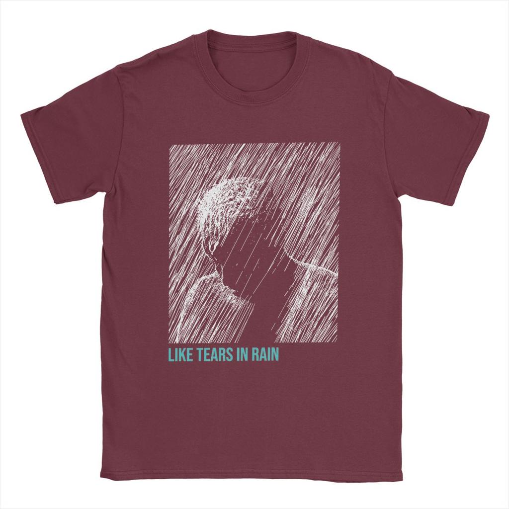Blades Runners Like Tears In Rain T-Shirts für Herren Baumwolle Vintage T-Shirts Rundhalsausschnitt 2049 Y2k Harajuku T-Shirt Kurzarm Neu