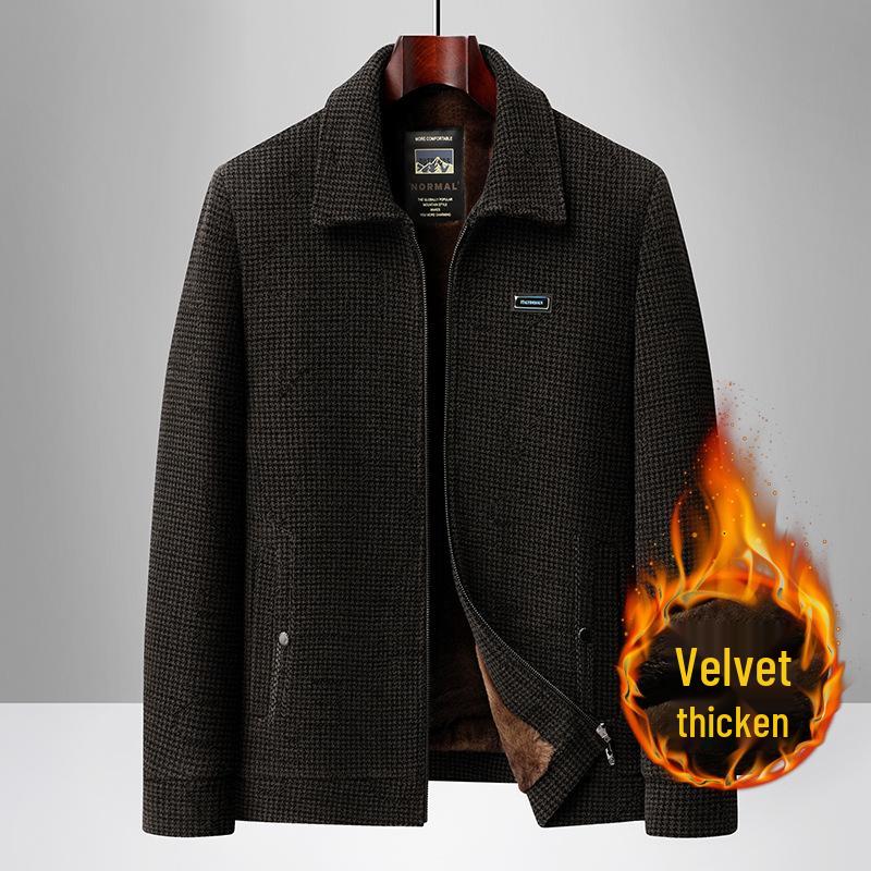 Men s Autumn/Winter Thickened Chenille Jacket for Dads 195 (Recommended 165-185 jin)
