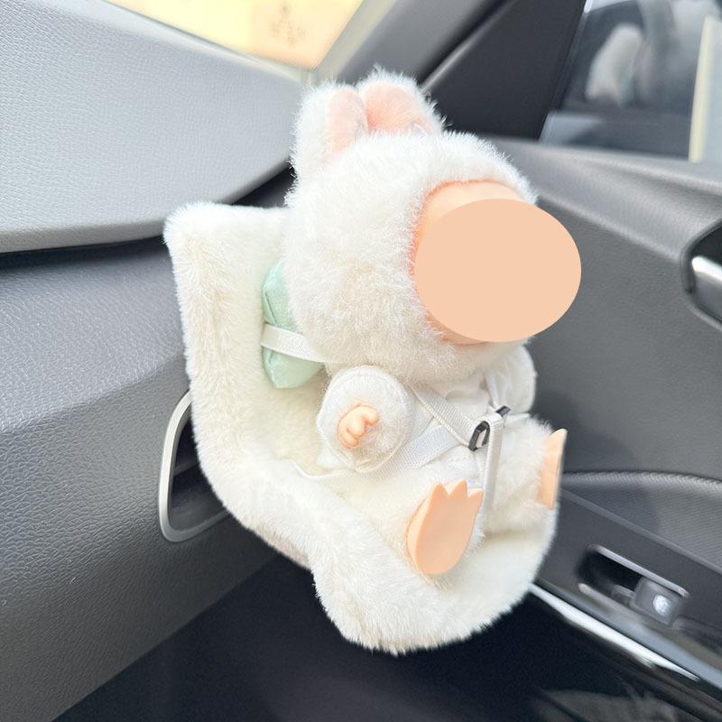 17cm Doll Car Seat For Labu- Air Vent Clip  with Aromatherapy for Blind Box Collectors | Cute, Functional Car Ornament