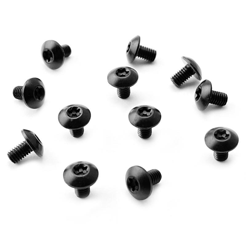 

4 шт. титановый сплав M3 полукруглая головка Quincunx винт для складного ножа винт для рукоятки ножа DIY шпиндель титановый сплав винт для ножа чёрный