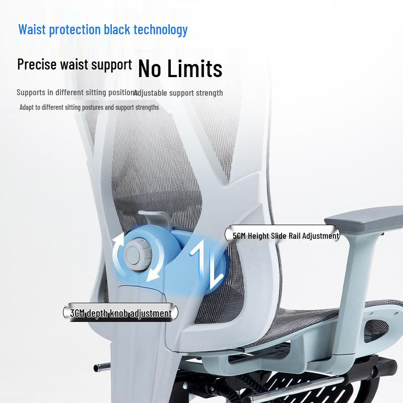Ergonomic Reclining Office Chair for Extended Comfort – Ideal for Home or Dormitory