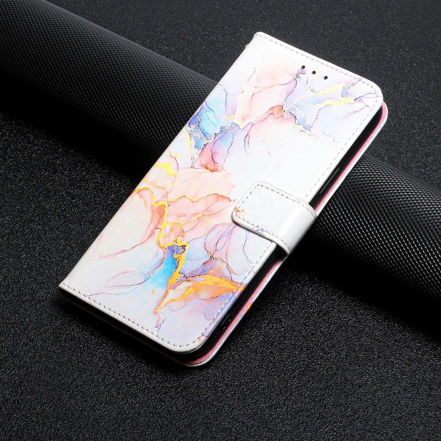 

Для Tecno Pop 6 Pro, Spark 9, Spark 8C, Pova Neo2, Pova 4, Camon 19... Мраморный узор, красочный узор, флип-подставка, кошелек, сумка для телефона, кожаный дизайн, чехол для карт Tecno Spark 6 белый