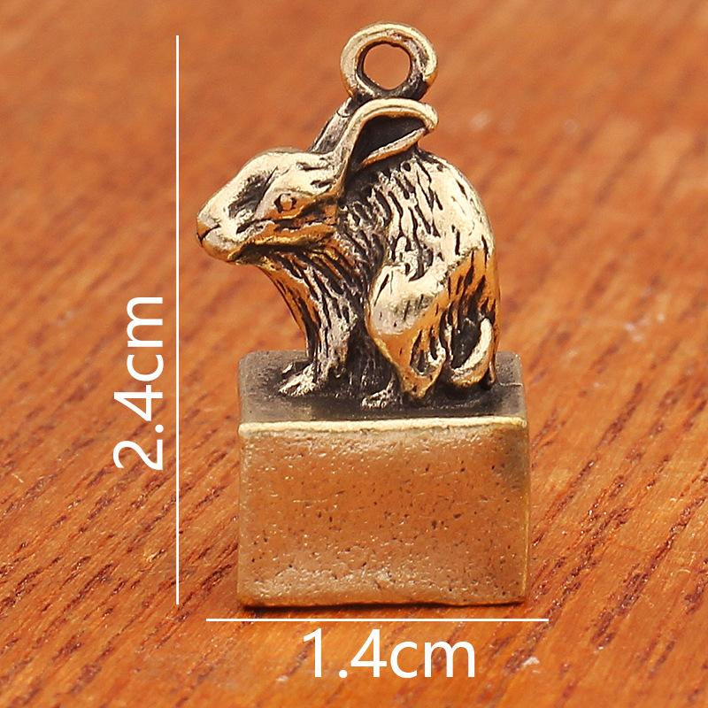 Juego de 12 Sellos de Animales del Zodiaco de Latón Pequeñas Figuras Decorativas Colección de los Doce Animales del Zodiaco Chino