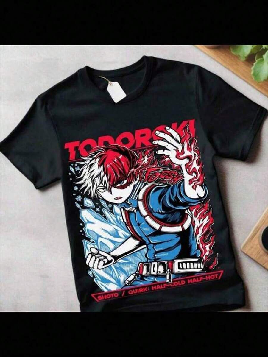 

Shirts Graphic Shoto Todaraki TShirt Boku No Hero Academia Dabi Shirt All Might Gift ShirtSpring S
