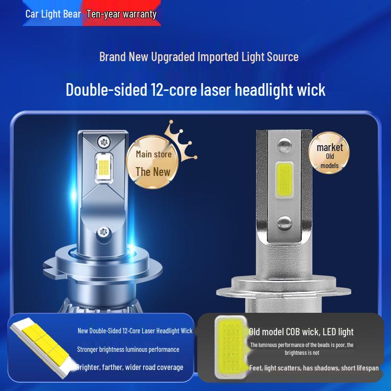 Super Bright LED Car Headlights: Integrated H1, H4, H7, 9005, H11 - High/Low Beam