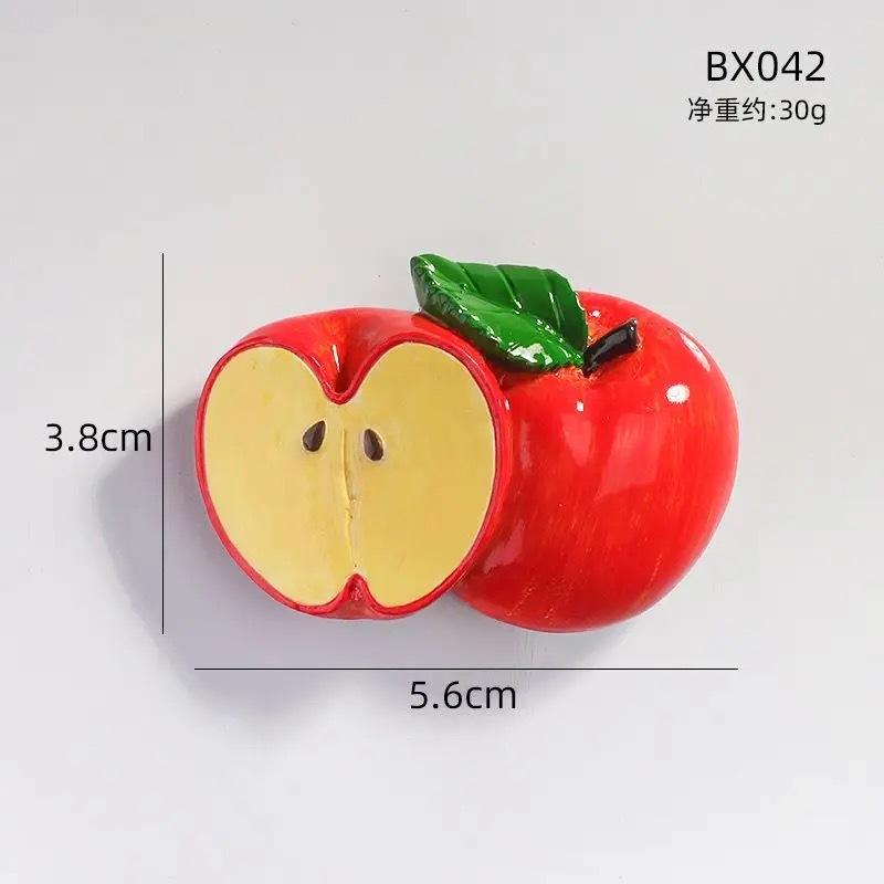 Realistic Artificial Fruit Refrigerator Magnets Set Durable Decorative Kitchen Magnets for Home Office School Use with Strong Magnetic Backing